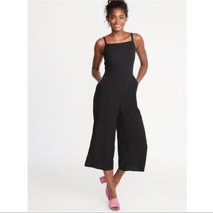 Old Navy Square Neck Sleeveless Black Jumpsuit